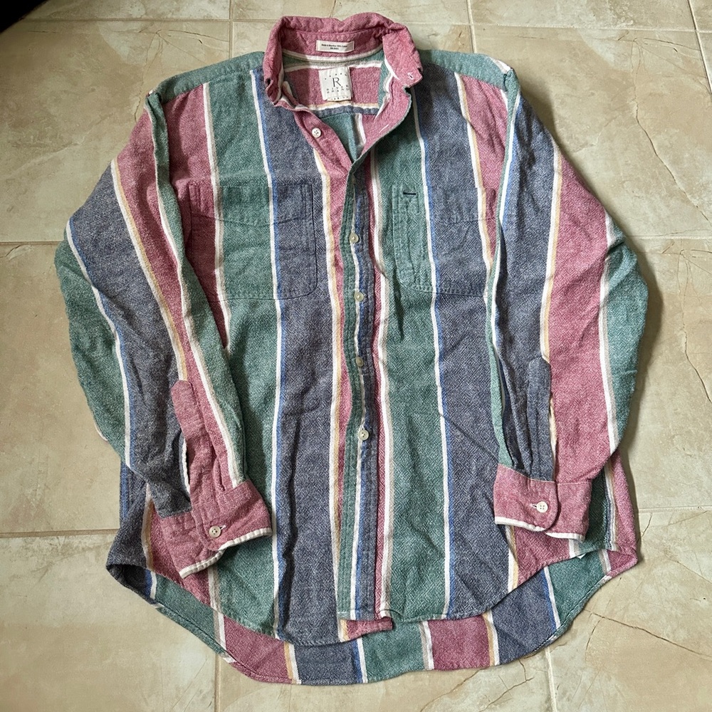 ARROW River Brand Multi Striped Cotton Shirt (Men’s M)